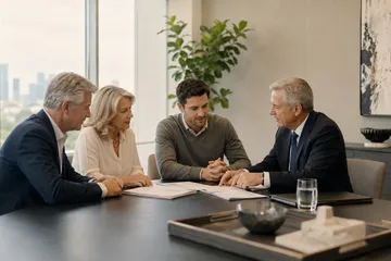 Advisors meeting around a table representing South Dakota directed trust governance