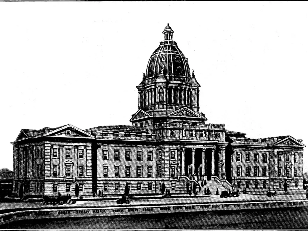 Historic illustration of the South Dakota State Capitol